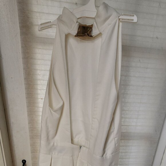 White haulted dress size m - Picture 3 of 9